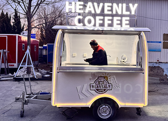 Tyana Leek's Custom Mobile Coffee Shop Trailer in the USA