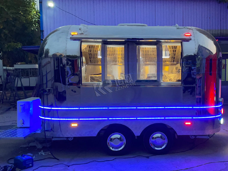 KN-QF140 13.1ft Stainless Steel Airstream Food Truck For Sale