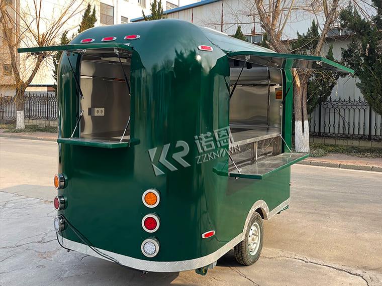 Custom Vegetarian Food Truck Airstream Style Food Trailer