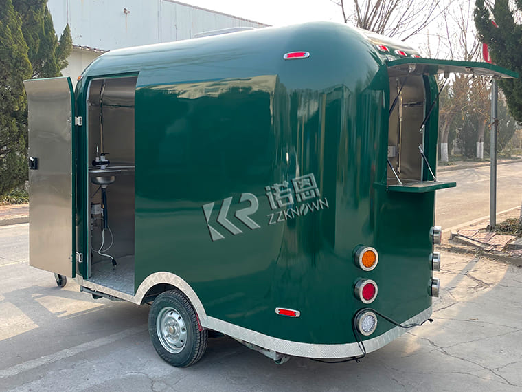 Custom Vegetarian Food Truck Airstream Style Food Trailer