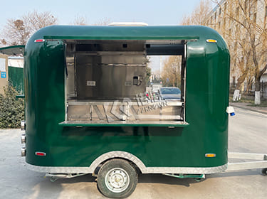 Custom Vegetarian Food Truck Airstream Style Food Trailer