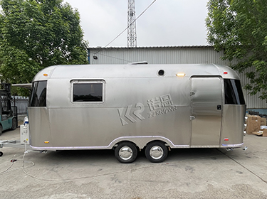 Matt Stainless Steel Silver Airstream Food Truck 