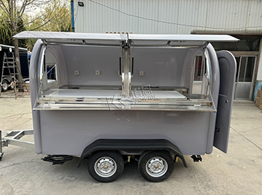 Custom Tires European Standard Mobile Food Truck Trailer