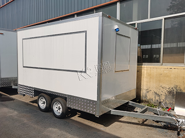 British Standard 3.5m/11.5ft White Square Food Truck Fast Delivery Food Trailer