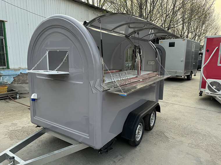 Custom Tires European Standard Mobile Food Truck Trailer