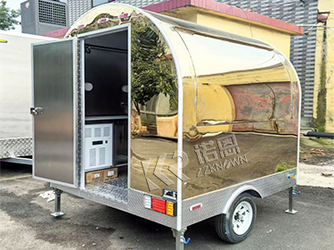 Airstream Style Roundtop Stainless Steel Fast Food Trailer