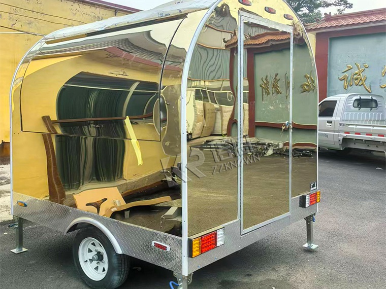 Airstream Style Roundtop Stainless Steel Fast Food Trailer