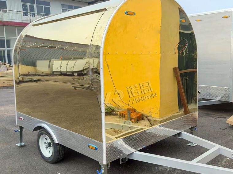 Airstream Style Roundtop Stainless Steel Fast Food Trailer