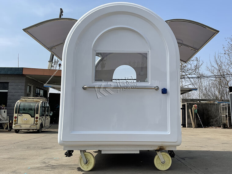 Hand Push Snack Mini Food Cart Food Van Truck