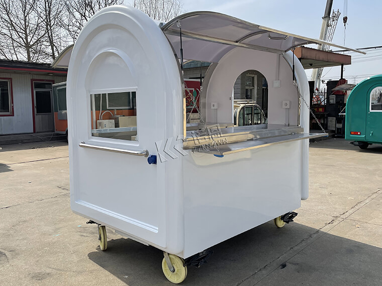 Hand Push Snack Mini Food Cart Food Van Truck