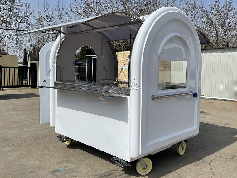 Hand Push Snack Mini Food Cart Food Van Truck