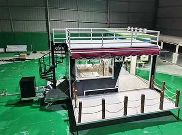 Shipping Container Bar With Rooftop Deck for sale