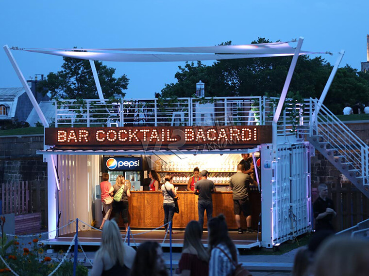 Bar Food Trailer Kiosk Shipping Container Kitchen for Resorts