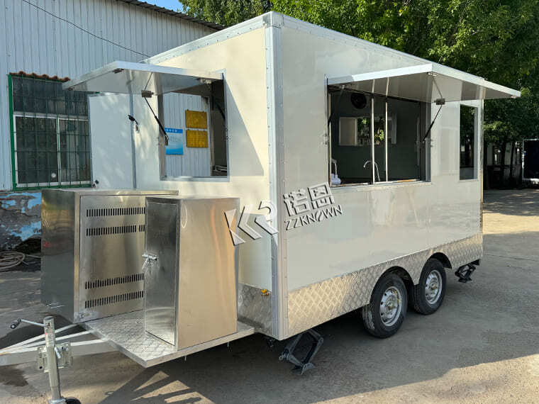 Small Bbq Food Truck Concession Trailer With Porch For Sale