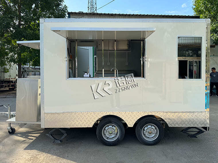 Small Bbq Food Truck Concession Trailer With Porch For Sale