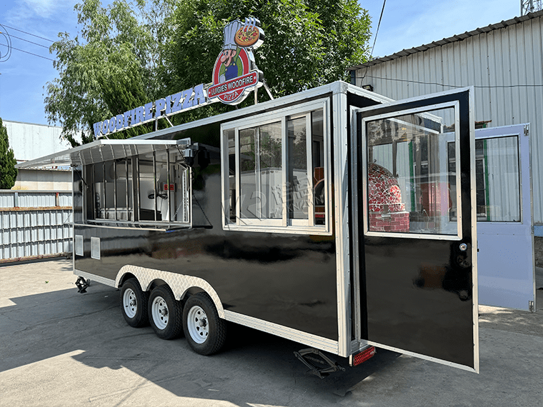 Fiberglass Pizza Food Trailer With Pizza Oven