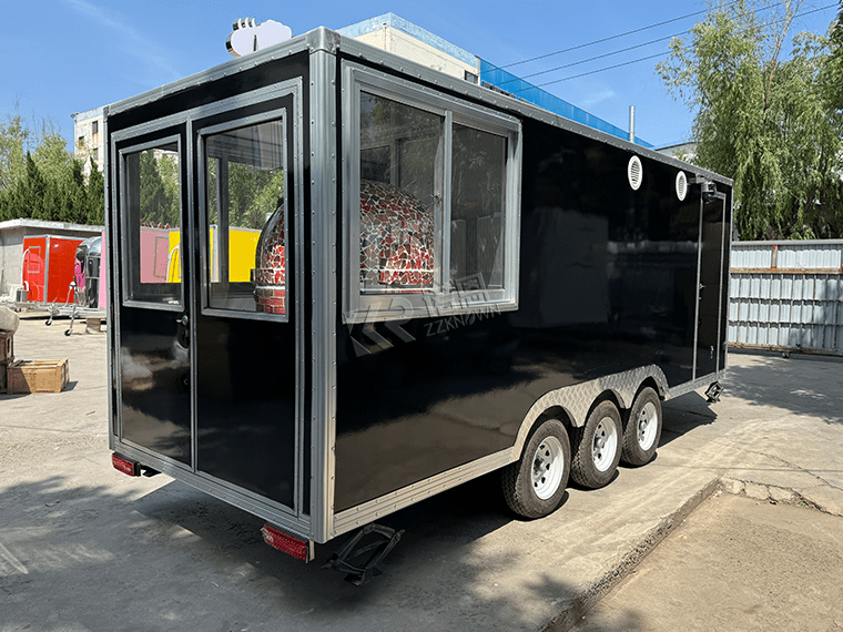 Fiberglass Pizza Food Trailer With Pizza Oven