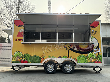 4m / 13.1ft customized square food truck with full car logo