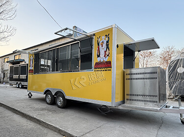 5m / 16.4ft customized square food truck for sale with full car logo