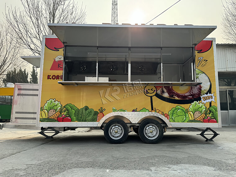 4m / 13.1ft customized square food truck with full car logo