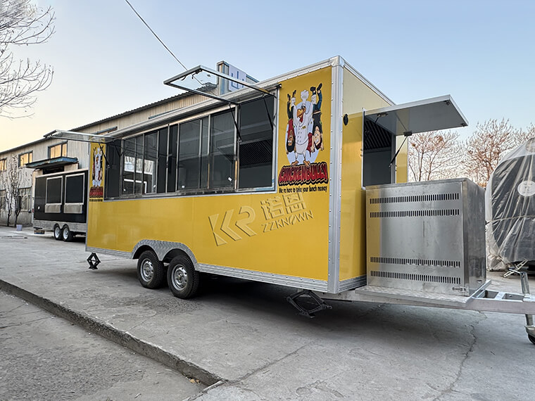 5m / 16.4ft customized square food truck for sale with full car logo