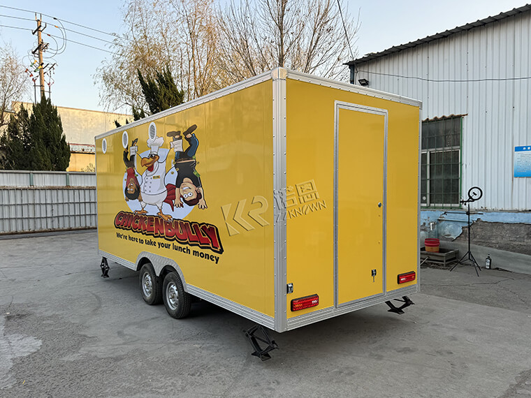 5m / 16.4ft customized square food truck for sale with full car logo