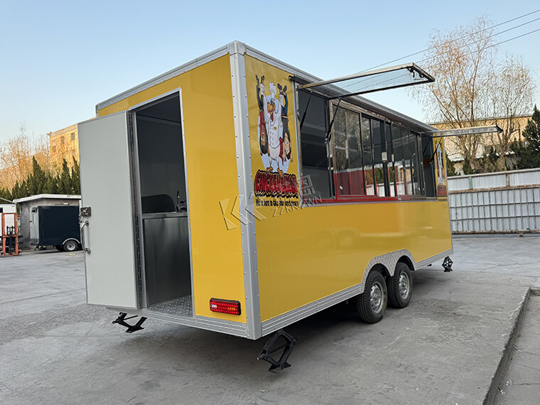 5m / 16.4ft customized square food truck for sale with full car logo