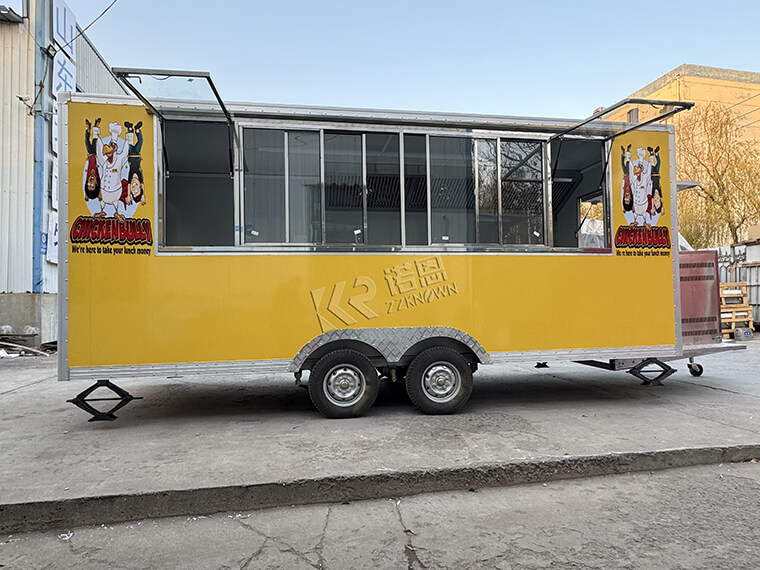 5m / 16.4ft customized square food truck for sale with full car logo