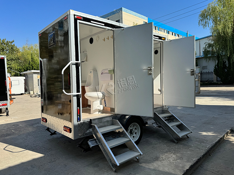 Luxury 2 Stall New Portable Trailer Toilets For Event