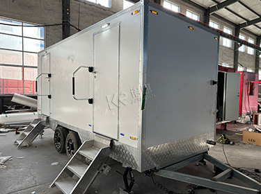 Commercial Deluxe 2 Station Portable Restroom Trailer