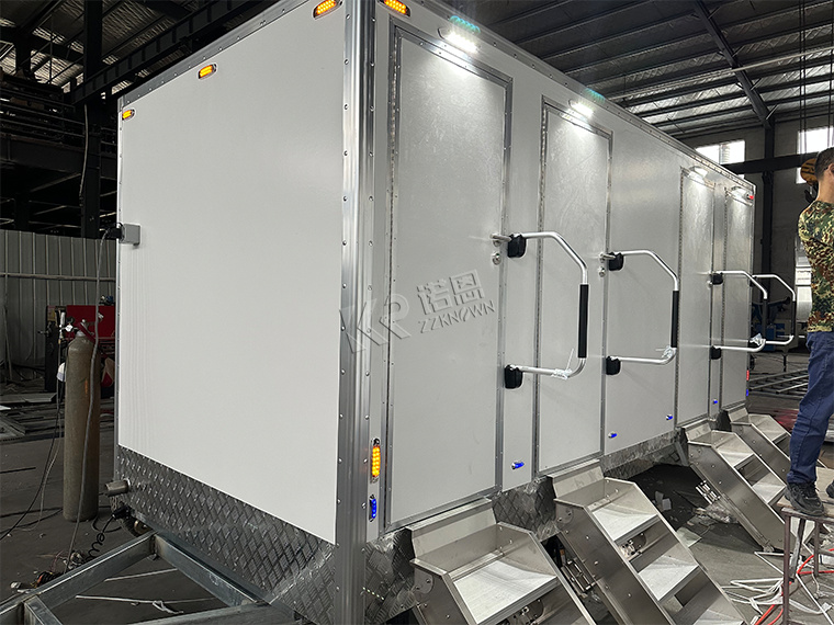 Deluxe Decorating 4 Station Portable Restroom Trailers