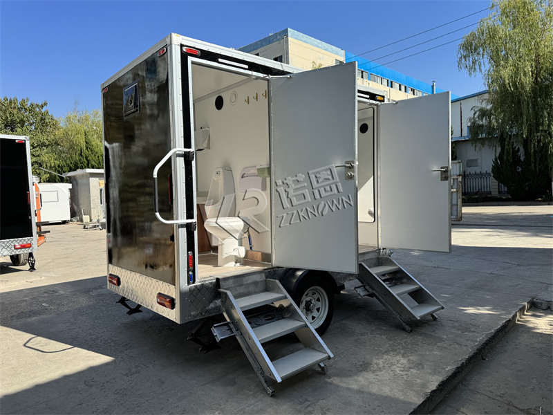 air conditioned luxury mobile restroom rental trailer for sale