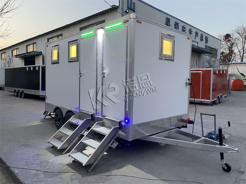 air conditioned luxury mobile trailer portable bathroom for sale