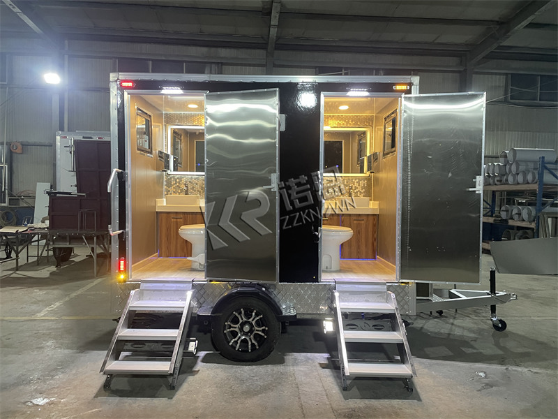 air conditioned luxury mobile trailer portable bathrooms for sale